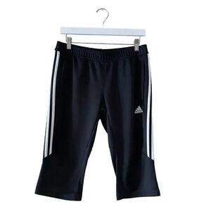 Adidas Capri Workout Pants Athletic Sporty Athleisure Soccer Pockets SZ M #1604